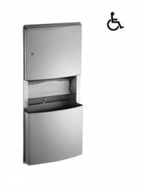 JD MacDonald  Roval204623 Combo Unit, Towel Dispenser, Waste Bin 11.2L Recessed