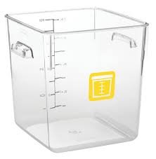 Rubbermaid Foodservice Colour-Coded Food Container Square 7.6L Yellow Raw Poultry