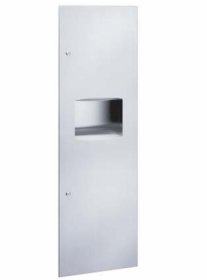 Bradley Contemporary 2037-10 Combo Paper Towel Dispenser and Waste Bin 30L Semi-Recessed
