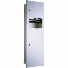 Bradley Contemporary 2237-11 Combo Paper Towel Dispenser and Waste Bin 22L Surface Mounted