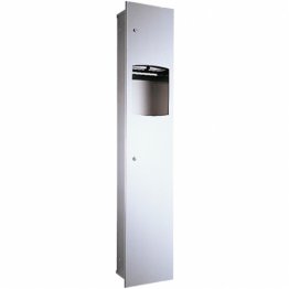 Bradley Contemporary 22477-11 Combo Unit, Towel Dispenser and Waste Bin 45L Surface Mounted