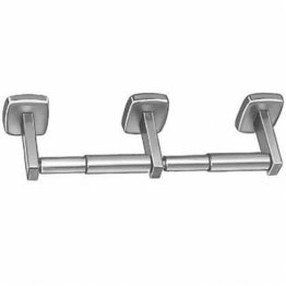 Bradley 5235  Double Toilet Roll Holder Polished Stainless Steel Surface Mounted