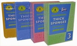 Edco 18154 Household Super Thick Sponges Yellow Pack of 3
