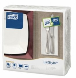 Tork LinStyle 478145 Dinner Napkin White 8 Fold