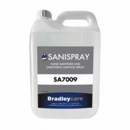 Bradleycare Sanispray SA7009 Spray Hand Sanitiser 5L Single