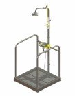 Enware Emergency EP1020 Platform Shower and Eye Wash, Hand Operated, Free Standing