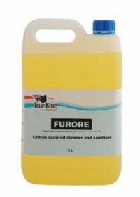 True Blue FROR1X5 Furore Lemon Fragrance Cleaner and Sanitiser Yellow 5L