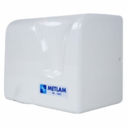 Metlam Budget ML1800 Hand Dryer Auto High Grade Fire Retardant White ABS Plastic
