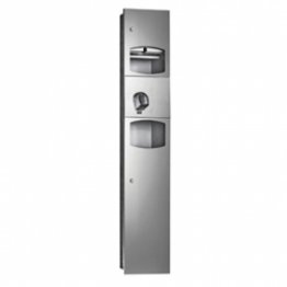 Metlam 3-In-1 Combo Unit, Paper Towel Dispenser, Hand Dryer and Waste Bin 26L Recessed