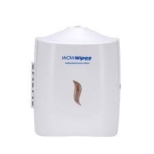 WOW Wipes SWD-W Antibacterial Wall Mounted Wipes Dispenser White