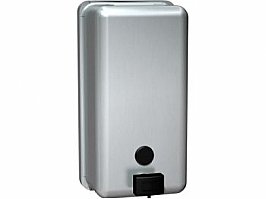 JD MacDonald 10-0347 Liquid Soap Dispenser 1.18L Vertical Satin Stainless Steel