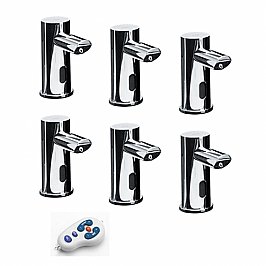 JD MacDonald EZFill 0393 Foam Soap Dispenser Heads 6 Pack with Remote Polished Chrome