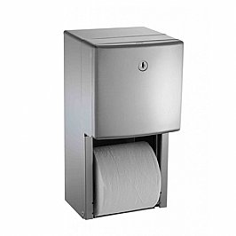 JD MacDonald Roval 20030 Double Toilet Roll Holder Surface Mounted Satin Stainless Steel