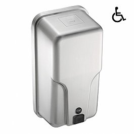 JD Macdonald Roval 10-20363  Liquid Soap Dispenser 1.7L Push Button Satin Stainless Steel Bulk Refill