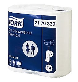 Tork T4 2170339 Toilet Paper Roll Soft Conventional (carton of 36 rolls)
