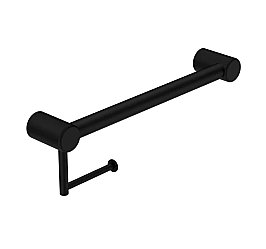 Avail Design Calibre Mecca R01H40-MB Grab Rail with Toilet Roll Holder