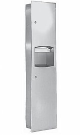 Bradley Contemporary 2027 Combination Unit, Paper Towel and Waste Bin 14L Recessed