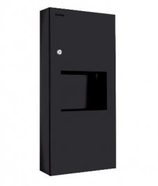 Bradley Contemporary 2297A-11-MB Combo Unit Towel and Waste Receptacle 8L Surface Mounted, Matte Black