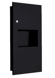 Bradley Contemporary 2297A-MB Bradley Contemporary 2297A Combo Unit Towel and Waste Receptacle 8L Recessed, Matte Black