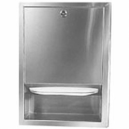 Bradley Retro 2441-10 Paper Towel Dispenser, Lockable Semi-Recessed