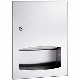 Bradley Contemporary 2442-10 Paper Towel Dispenser Locking Semi-Recessed