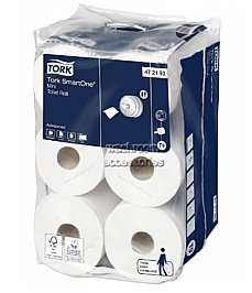Tork T9 SmartOne 472193 Toilet Roll Mini Advanced Carton of 12