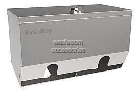 Bradley 54412 Dual Toilet Roll Dispenser Lockable Stainless Steel
