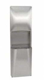 Bradley Diplomat 2A15-1036 Combo Paper Dispenser and Waste Receptacle Semi-Recessed