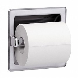 Best Buy Bradley Runout 5105 Toilet Roll Dispenser Recessed with Spare Storage