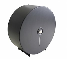 Bradley 5424-MB Jumbo Toilet Roll Dispenser Single Matte Black Stainless Steel