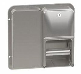 Bradley Diplomat Partition 5A20 Toilet Roll Dispenser Double Stainless Steel