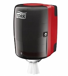 Tork M2 659008 Centrefeed Dispenser Black and Red ABS Plastic