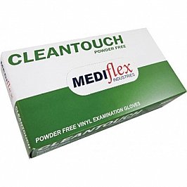 Mediflex PFTGH102 Vinyl Clear Gloves Medium Powder Free Carton (10 Boxes)