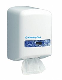 Kimberly Clark 8921 Mini Soft Interleaved Toilet Tissue Dispenser White ABS Plastic