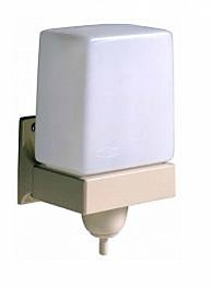 Bobrick LiquidMate B156 Soap Dispenser Push Beige and White Plastic