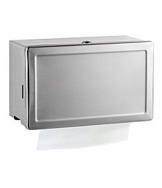 Bobrick B263 Paper Towel Dispenser with Tumbler Lock Surface Mounted Satin Stainless Steel