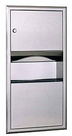 Bobrick Classic B369 Paper Towel and Waste Unit 7.6L Recessed Satin Stainless Steel