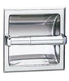 Bobrick B667 Toilet Tissue Dispenser Recessed Bright Polished Stainless Steel