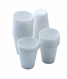 Best Buy Hospitality BAS-6PL Plastic Cups White Carton of 1000
