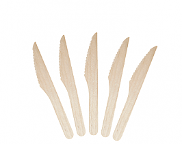 Castaway Envirocutlery CA-WCK Wooden Knives Single Use carton of 1000