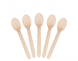 Castaway Envirocutlery CA-WCS Wooden Spoons Single Use Carton of 1000