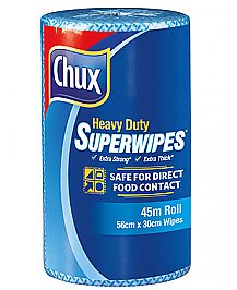 Chux Heavy Duty 9305B-1 Superwipe Cloth Roll Blue Single