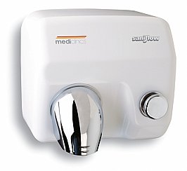 Mediclinics Saniflow E05 Hand Dryer Push Button White Epoxy