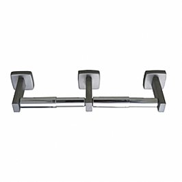 Metlam ML256B Double Toilet Roll Holder Bright Polished Stainless Steel