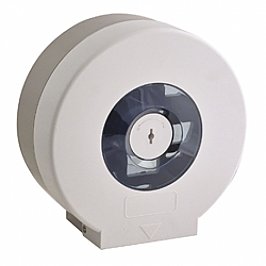 Metlam ML862 Jumbo Toilet Roll Dispenser Heavy Duty White and Grey ABS