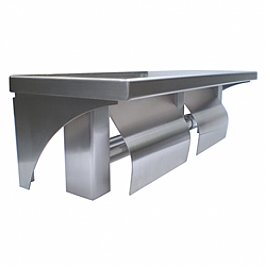 Metlam ML949 Double Toilet Roll Holder with Shelf Satin Stainless Steel