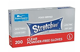 Castaway Stretchies PS-SEG-LRG-1 Disposable Gloves, Latex Free, Powder Free, Large Single Box