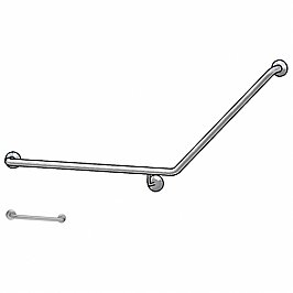 Best Buy Accessible Products Toilet Grab Rail Set WA82601 45 degree Left Hand Satin stainless steel