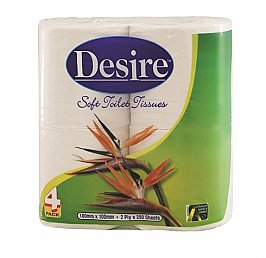 ABC Desire Toilet Paper 250 Sheet Carton of 48