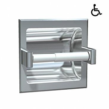 JD MacDonald 10-7402-SSM Toilet Roll Holder No Hood Satin Stainless Steel